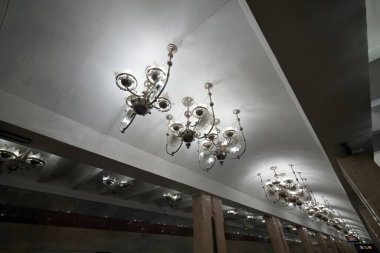 Taşkent, Özbekistan 24 Mart 2025 Yunus Rajabiy Metro İstasyonu İçişleri