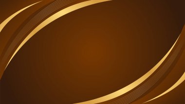 Soyut koyu kahverengi, altın çizgileri olan eğri büğrü bir arka plan. Zarif modern duvar kağıtları. Şablonlar, pankartlar, satışlar, reklamlar, etkinlikler, ödüller, web ve sayfalar için uygundur