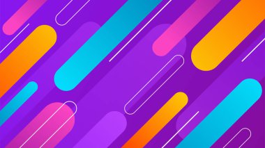 Soyut renkli gradyan dinamik arkaplan. Modern geometrik duvar kağıtları. Şablonlar, pankartlar, kapaklar, web siteleri, sayfalar ve diğerleri için güzel vektör tasarımı