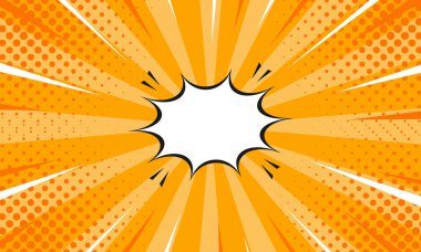 Parlak turuncu-sarı eğimli soyut arkaplan. Yarım tonlu turuncu çizgi roman efekt arka planı. Şablonlar, satış afişleri, etkinlikler, reklamlar, web ve sayfalar için elverişli