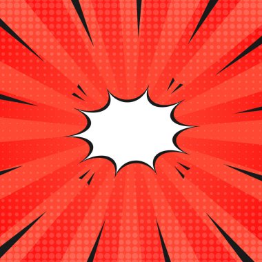 Kırmızı çizgi roman efekt arka planı yarım tonlu. Pop Art 'ın çizgi roman tarzı vektör arka planı. Şablonlar, satış afişleri, etkinlikler, reklamlar, web ve sayfalar için uygundur