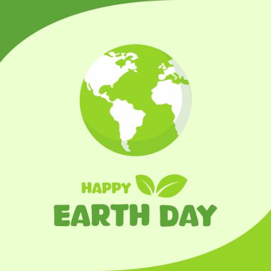 Dünya Günü tasarım şablonu. Vektör Resimleri