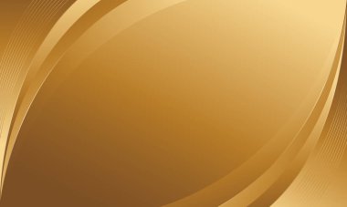 Lüks Stili Soyut Düz Eğriler ile Zarif Altın Arkaplan. Şablonlar, pankartlar, kapaklar, ödüller, satışlar, etkinlikler, web siteleri, sayfalar ve daha fazlası için elverişli