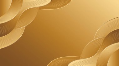 Zarif altın rengi, lüks bir arka plan. Soyut duvar kağıdı tasarımı. Davetler, ödüller, satışlar, etkinlikler, şablonlar, afişler, kartlar, kapaklar, web siteleri, sayfalar ve daha fazlası için uygundur