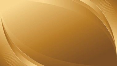 Lüks Stili Soyut Düz Eğriler ile Zarif Altın Arkaplan. Şablonlar, pankartlar, kapaklar, ödüller, satışlar, etkinlikler, web siteleri, sayfalar ve daha fazlası için elverişli