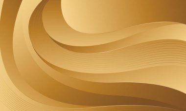 Lüks Stili Soyut Düz Eğriler ile Zarif Altın Arkaplan. Şablonlar, pankartlar, kapaklar, ödüller, satışlar, etkinlikler, web siteleri, sayfalar ve daha fazlası için elverişli