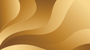 Lüks Stili Soyut Düz Eğriler ile Zarif Altın Arkaplan. Şablonlar, pankartlar, kapaklar, ödüller, satışlar, etkinlikler, web siteleri, sayfalar ve daha fazlası için elverişli