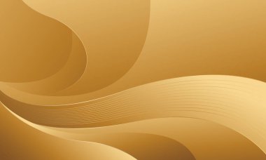 Lüks Stili Soyut Düz Eğriler ile Zarif Altın Arkaplan. Şablonlar, pankartlar, kapaklar, ödüller, satışlar, etkinlikler, web siteleri, sayfalar ve daha fazlası için elverişli