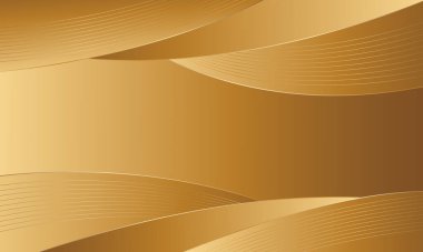 Lüks Stili Soyut Düz Eğriler ile Zarif Altın Arkaplan. Şablonlar, pankartlar, kapaklar, ödüller, satışlar, etkinlikler, web siteleri, sayfalar ve daha fazlası için elverişli