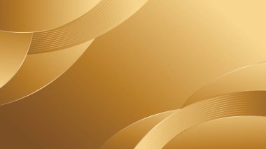 Lüks Stili Soyut Düz Eğriler ile Zarif Altın Arkaplan. Şablonlar, pankartlar, kapaklar, ödüller, satışlar, etkinlikler, web siteleri, sayfalar ve daha fazlası için elverişli