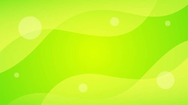 Sıvı dalga şekilli yeşil-sarı arka plan tasarımı. Soyut duvar kağıdı. Sancaklar, reklamlar, etkinlikler, şablonlar, sayfalar, ağlar ve diğerleri satan işletmeler için uygundur