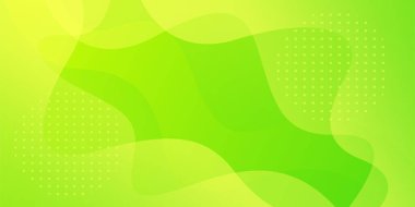 Sıvı dalga şekilli yeşil-sarı arka plan tasarımı. Soyut duvar kağıdı. Sancaklar, reklamlar, etkinlikler, şablonlar, sayfalar, ağlar ve diğerleri satan işletmeler için uygundur