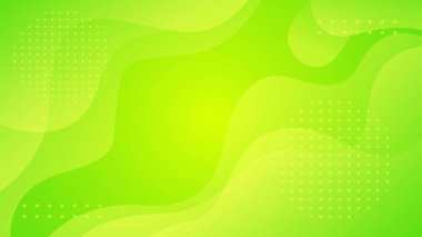 Sıvı dalga şekilli yeşil-sarı arka plan tasarımı. Soyut duvar kağıdı. Sancaklar, reklamlar, etkinlikler, şablonlar, sayfalar, ağlar ve diğerleri satan işletmeler için uygundur