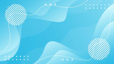 Açık mavi eğimli, geometrik şekilli, soyut sıvı dalgalı arkaplan. Modern dinamik duvar kağıdı. Şablonlar, posterler, satış afişleri, etkinlikler, reklamlar, web ve sayfalar için elverişli