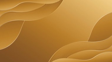 Zarif altın rengi, lüks bir arka plan. Soyut duvar kağıdı tasarımı. Davetler, ödüller, satışlar, etkinlikler, şablonlar, afişler, kartlar, kapaklar, web siteleri, sayfalar ve daha fazlası için uygundur