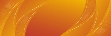 Altın çizgileri olan soyut turuncu lüks afiş. Zarif dalga modern duvar kağıdı. Şablonlar, afişler, satışlar, reklamlar, etkinlikler, ödüller, web sayfaları ve başlıklar için uygundur