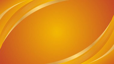 Lüks Eğri Altın Çizgileri olan zarif Soyut Turuncu Arkaplan. Satışlar, reklamlar, davetiyeler, ödüller, şablonlar, afişler, posterler, web ve sayfalar için elverişli