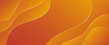 Altın çizgileri olan soyut turuncu lüks afiş. Zarif dalga modern duvar kağıdı. Şablonlar, afişler, satışlar, reklamlar, etkinlikler, ödüller, web sayfaları ve başlıklar için uygundur