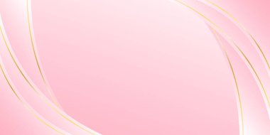 Altın çizgileri olan soyut pembe, eğri büğrü arka plan. Zarif modern duvar kağıtları. Güzellik ürünleri, satışlar, reklamlar, etkinlikler, web ve sayfalar için şablon afişi