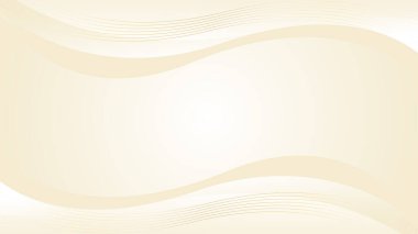 Altın çizgileri olan soyut bej renkli lüks dalga arka planı. Zarif modern duvar kağıtları. Güzellik ürünleri, satışlar, reklamlar, etkinlikler, web ve sayfalar için şablon afişi