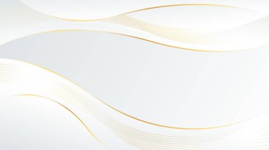 Soyut beyaz-gri, altın çizgileri olan lüks bir arka plan. Zarif gradyan modern duvar kağıtları. Şablonlar, afişler, satışlar, reklamlar, etkinlikler, ödüller, web ve sayfalar için uygundur