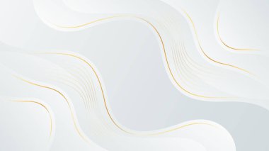 Soyut beyaz-gri, altın çizgileri olan lüks bir arka plan. Zarif gradyan modern duvar kağıtları. Şablonlar, afişler, satışlar, reklamlar, etkinlikler, ödüller, web ve sayfalar için uygundur