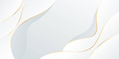 Soyut beyaz-gri, altın çizgileri olan lüks bir arka plan. Zarif gradyan modern duvar kağıtları. Şablonlar, afişler, satışlar, reklamlar, etkinlikler, ödüller, web ve sayfalar için uygundur