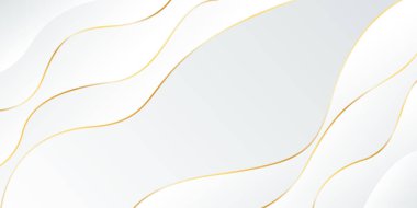 Soyut beyaz-gri, altın çizgileri olan lüks bir arka plan. Zarif gradyan modern duvar kağıtları. Şablonlar, afişler, satışlar, reklamlar, etkinlikler, ödüller, web ve sayfalar için uygundur