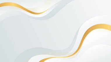 Soyut beyaz-gri, altın çizgileri olan lüks bir arka plan. Zarif gradyan modern duvar kağıtları. Şablonlar, afişler, satışlar, reklamlar, etkinlikler, ödüller, web ve sayfalar için uygundur