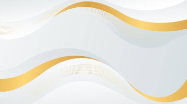 Soyut beyaz-gri, altın çizgileri olan lüks bir arka plan. Zarif gradyan modern duvar kağıtları. Şablonlar, afişler, satışlar, reklamlar, etkinlikler, ödüller, web ve sayfalar için uygundur