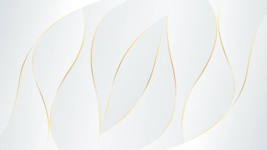 Soyut beyaz-gri, altın çizgileri olan lüks bir arka plan. Zarif gradyan modern duvar kağıtları. Şablonlar, afişler, satışlar, reklamlar, etkinlikler, ödüller, web ve sayfalar için uygundur