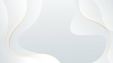 Soyut beyaz-gri, altın çizgileri olan lüks bir arka plan. Zarif gradyan modern duvar kağıtları. Şablonlar, afişler, satışlar, reklamlar, etkinlikler, ödüller, web ve sayfalar için uygundur