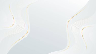 Soyut beyaz-gri, altın çizgileri olan lüks bir arka plan. Zarif gradyan modern duvar kağıtları. Şablonlar, afişler, satışlar, reklamlar, etkinlikler, ödüller, web ve sayfalar için uygundur