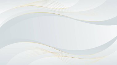 Soyut beyaz-gri, altın çizgileri olan lüks bir arka plan. Zarif gradyan modern duvar kağıtları. Şablonlar, afişler, satışlar, reklamlar, etkinlikler, ödüller, web ve sayfalar için uygundur