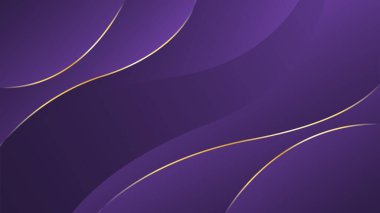 Zarif mor ve altın rengi lüks bir arka plan. Davetler, ödüller, satışlar, etkinlikler, kartlar, şablonlar, afişler, kapaklar, web siteleri, sayfalar ve daha fazlası için soyut modern tasarım