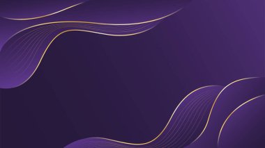 Zarif mor ve altın rengi lüks bir arka plan. Davetler, ödüller, satışlar, etkinlikler, kartlar, şablonlar, afişler, kapaklar, web siteleri, sayfalar ve daha fazlası için soyut modern tasarım