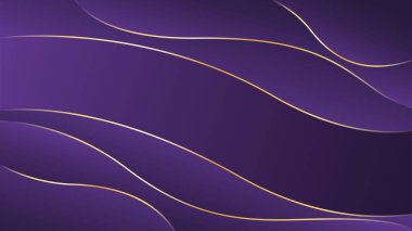 Zarif mor ve altın rengi lüks bir arka plan. Davetler, ödüller, satışlar, etkinlikler, kartlar, şablonlar, afişler, kapaklar, web siteleri, sayfalar ve daha fazlası için soyut modern tasarım