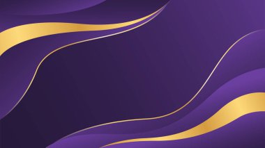 Zarif mor ve altın rengi lüks bir arka plan. Davetler, ödüller, satışlar, etkinlikler, kartlar, şablonlar, afişler, kapaklar, web siteleri, sayfalar ve daha fazlası için soyut modern tasarım