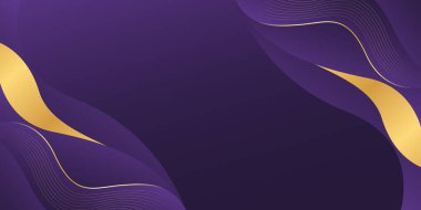 Zarif mor ve altın rengi lüks bir arka plan. Davetler, ödüller, satışlar, etkinlikler, kartlar, şablonlar, afişler, kapaklar, web siteleri, sayfalar ve daha fazlası için soyut modern tasarım