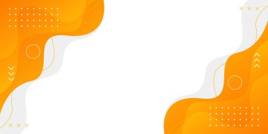 Geometrik şekilli soyut turuncu sıvı dalga arka planı. Modern dinamik duvar kağıdı. Satışlar, iş, reklamlar, etkinlikler, web, sayfalar ve diğerleri için şablon afişi