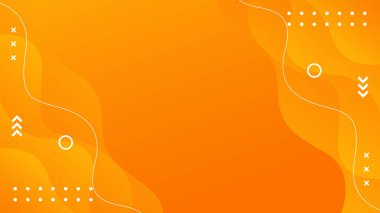 Turuncu dalga arkaplan vektörü, sıvı gradyan bileşimi. Şablonlar, satış afişleri, reklamlar, etkinlikler, web siteleri ve sayfalar için uygun soyut dinamik duvar kağıdı