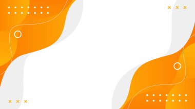 Geometrik şekilli soyut turuncu sıvı dalga arka planı. Modern dinamik duvar kağıdı. Satışlar, iş, reklamlar, etkinlikler, web, sayfalar ve diğerleri için şablon afişi