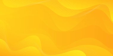 Parlak sarı dinamik soyut arka plan. Modern limon turuncu rengi. İnternet, sayfalar, satışlar, etkinlikler, tatiller, partiler ve düşüşler için yeni şablon afişi. Yumuşak gölgeli dalgalanan şekiller