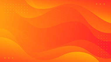 Soyut renkli turuncu-kırmızı sıvı dalga arkaplanı. Gradyan dinamik duvar kağıdı. Şablonlar, satış afişleri, işletmeler, reklamlar, etkinlikler, web ve sayfalar için elverişli