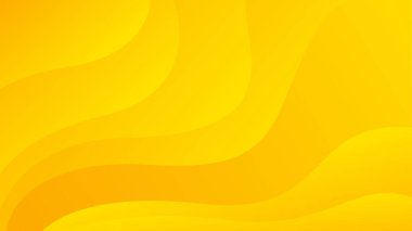 Parlak sarı dinamik soyut arka plan. Modern limon turuncu rengi. İnternet, sayfalar, satışlar, etkinlikler, tatiller, partiler ve düşüşler için yeni şablon afişi. Yumuşak gölgeli dalgalanan şekiller