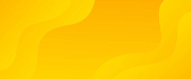 Parlak sarı dinamik soyut arka plan. Modern limon turuncu rengi. İnternet, sayfalar, satışlar, etkinlikler, tatiller, partiler ve düşüşler için yeni şablon afişi. Yumuşak gölgeli dalgalanan şekiller