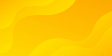 Parlak sarı dinamik soyut arka plan. Modern limon turuncu rengi. İnternet, sayfalar, satışlar, etkinlikler, tatiller, partiler ve düşüşler için yeni şablon afişi. Yumuşak gölgeli dalgalanan şekiller