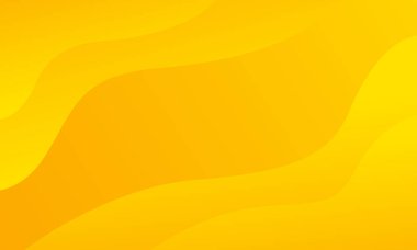 Parlak sarı dinamik soyut arka plan. Modern limon turuncu rengi. İnternet, sayfalar, satışlar, etkinlikler, tatiller, partiler ve düşüşler için yeni şablon afişi. Yumuşak gölgeli dalgalanan şekiller