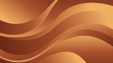Zarif altın bronz arka planı ve pürüzsüz kıvrımları var. Şablonlar, afişler, kapaklar, satışlar, iş dünyası, etkinlikler, ödüller, web sayfaları ve daha fazlası için soyut duvar kağıdı tasarımı