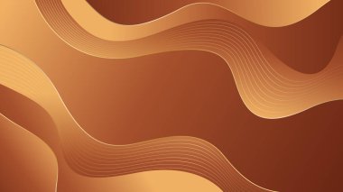 Zarif altın bronz arka planı ve pürüzsüz kıvrımları var. Şablonlar, afişler, kapaklar, satışlar, iş dünyası, etkinlikler, ödüller, web sayfaları ve daha fazlası için soyut duvar kağıdı tasarımı